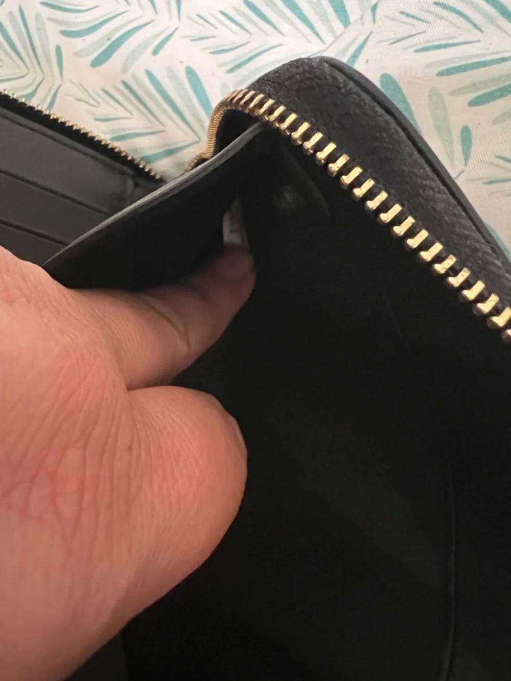 Coach Black Leather Wristlet Clutch